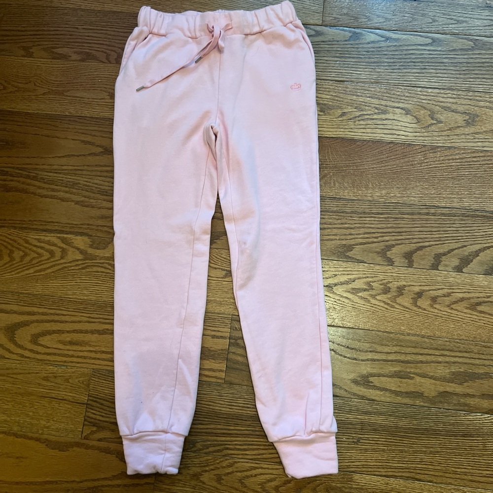 pastel pink sweatpants